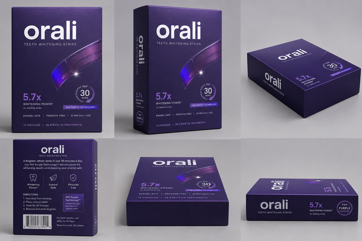 Orali Purple Teeth Whitening Strips (PAP)
